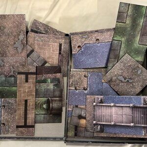 D&D / TTRPG Battle Map Set: Basic Cardboard Grid Mat| Near New!